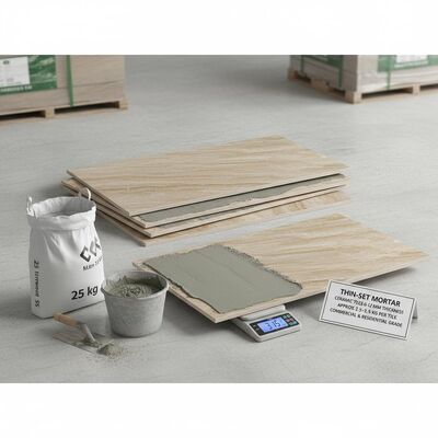 Thin-set Mortar Ceramic Tiles Thickness 6-12 Mm Approximately 2.5-3.5 Kg Per Tile Designed for Commercial and Residential