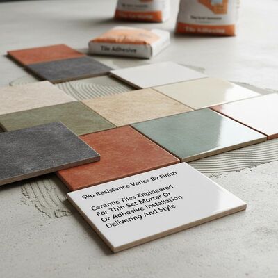 Slip Resistance Varies By Finish Ceramic Tiles Engineered For Thin set Mortar Or Adhesive Installation Delivering And Style