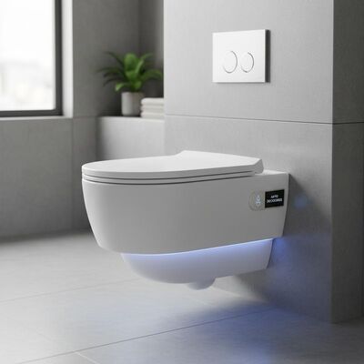 Wall-mounted Toilet with Automatic Deodorization and Dual Flush for Easy Wall-mounted Installation
