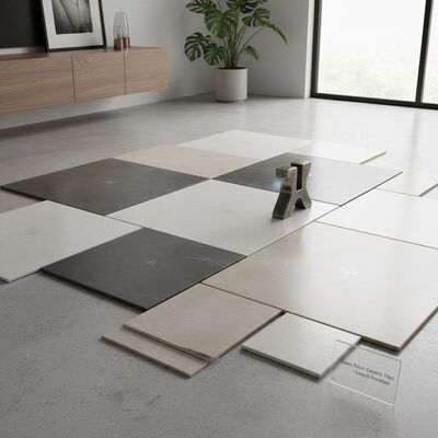 Satin Finish Ceramic Tiles in Various Sizes Offering Scratch Resistant Surface for Modern Interiors
