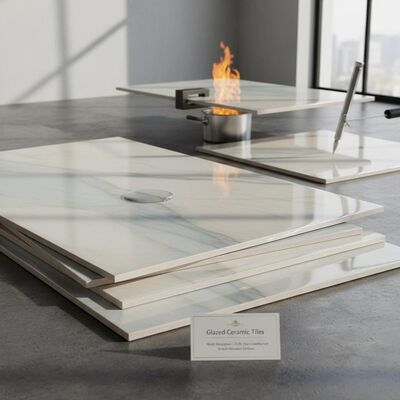 Glazed Ceramic Tiles with Water Absorption Under 0.5% Non-combustible Fire Resistance and Scratch Resistant Surface