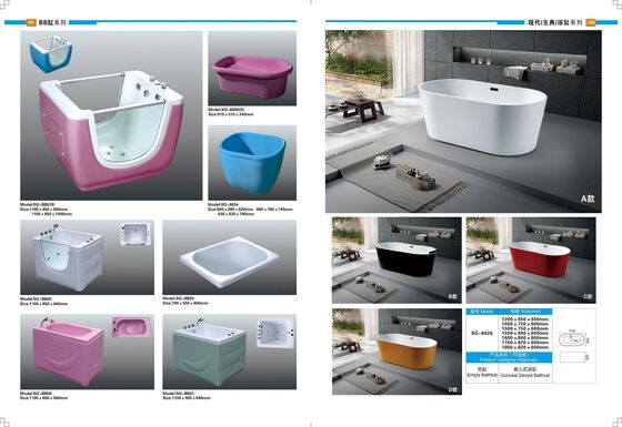 Polished Finish Modern Bathroom Bathtub Designer Freestanding Bath 600mm 580mm Height