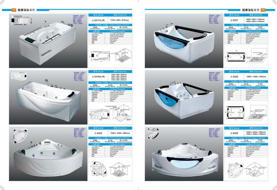 Body Relaxing Water Massage Bathtubs With Air Bubbles CE SASO ISO9001 Certified