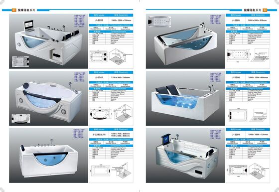 Advanced Bathroom Sanitary Wares Freestanding Massage Bathtub Intelligent Control