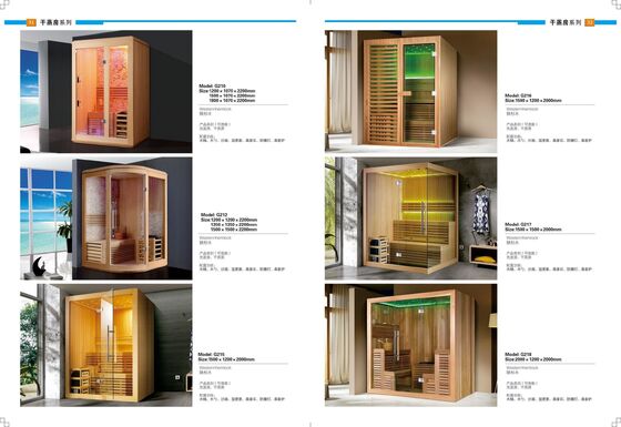 Graceful Bathroom Steam Room Enclosure Wooden Steam Room 1000mm 1200mm 1300mm Width