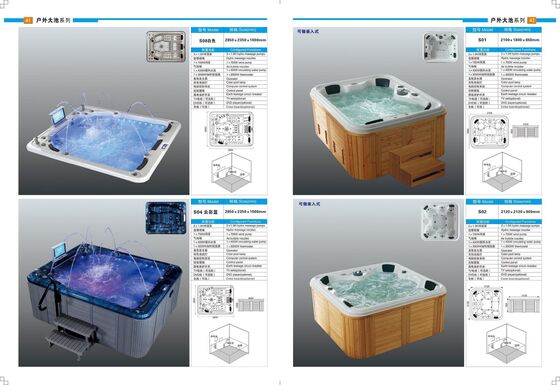 Computerized Big Jacuzzi Tub Outdoor Oversized Bath Tub Automatic Deodorization