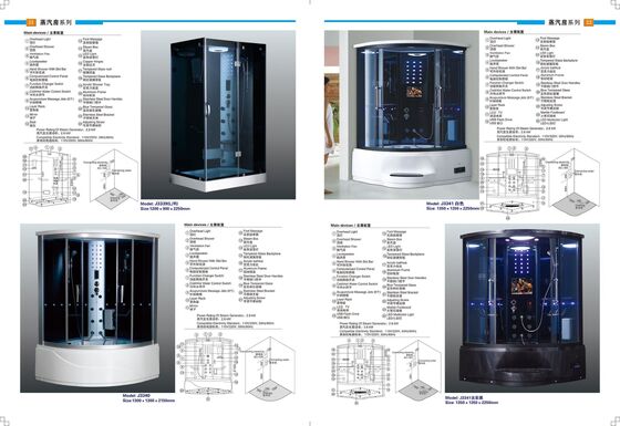 2.8KW Shower Cubicles Steam Rooms Bathroom Sanitary Wares Customizable Size