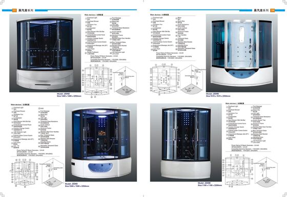 2.8KW Shower Cubicles Steam Rooms Bathroom Sanitary Wares Customizable Size