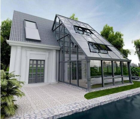 UV Proof Outdoor Metal Glass Patios Sunrooms High Corrosion Resistance