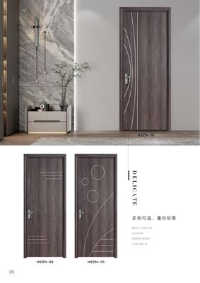 Customizable Eco Friendly Solid WPC Door With Wood Grain Veneer Anti Termite