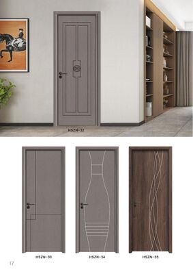 45mm Heat / Sound Resistant Toilet WPC Bathroom Doors With 180mm Frame