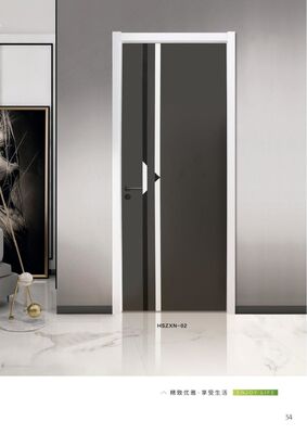 Water Repellent WPC Flush Door WPC Toilet Door With PVC Film Design