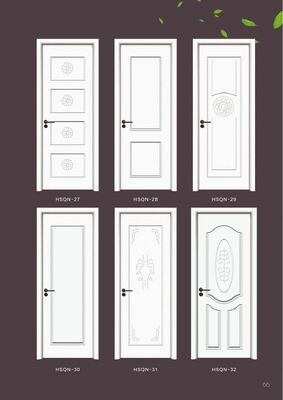 Heat Insulation Interior WPC Door With Frame Customized Width 850mm 950mm