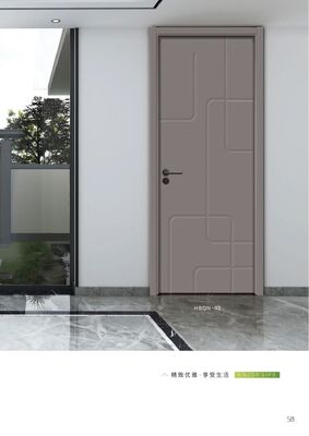 1050mm Interior WPC Door For Bedroom Fire Retardant With Eco Friendly PVC Film