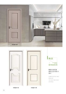 Classic Design Style Interior WPC Door For Bedroom Hall And Hotel With Customized Special Function