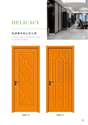 Customized Size 45mm Interior WPC Door Flat Laminate Swing Bedroom Door