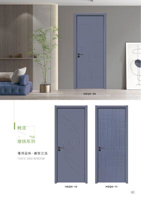 1050mm Interior WPC Door For Bedroom Fire Retardant With Eco Friendly PVC Film