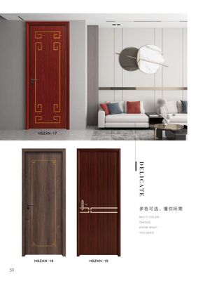 Customized Size 45mm Interior WPC Door Flat Laminate Swing Bedroom Door
