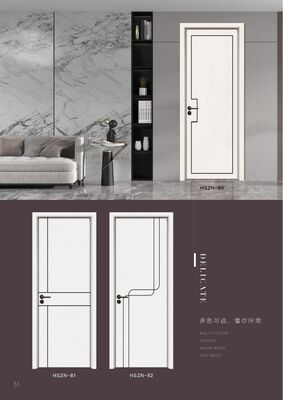 Mould Proof Interior WPC Doors For Bathroom With 0.16mm PVC Film