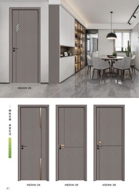 Modern Swing Interior WPC Door With Customized PVC Film 2500mm*1100mm