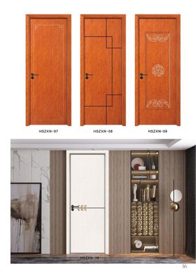 Termite Proof WPC Bedroom Doors WPC Solid Door With Customizable Handle