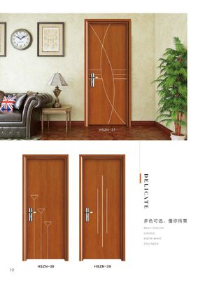 Customized Size 45mm Interior WPC Door Flat Laminate Swing Bedroom Door