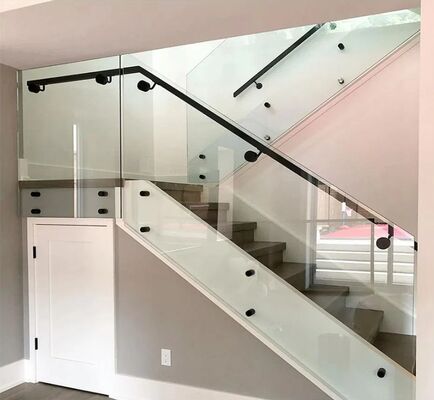 Secure Clear And Modern Glass And Stainless Steel Railing For Indoors And Outdoors