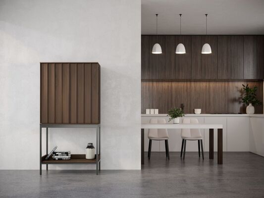 Sophisticated No Assembly  Interior Home Furniture Neutral Colors Home Bar Unit