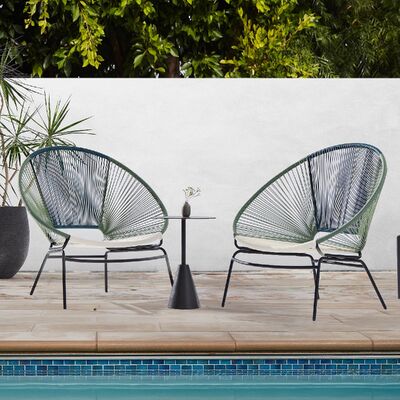 Minimalist Design Modern Outdoor Patio Furniture Metal Patio Chairs Anti Corrosion