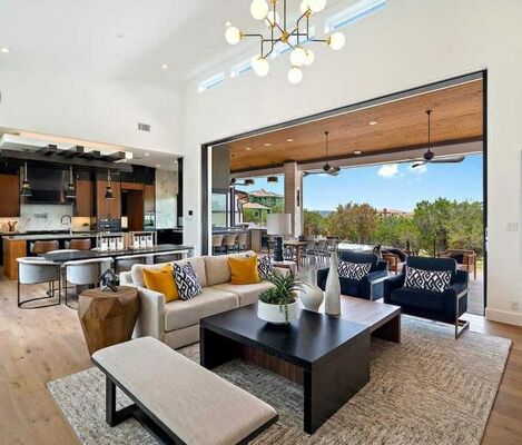 Trendy LED Living Room Ceiling Lights Chandeliers With Energy Saving Bulbs