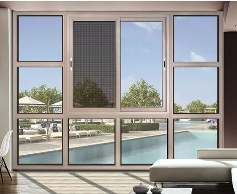 Rustic Commercial Aluminium Windows Double Glazed Casement Windows Hurricane Resistance