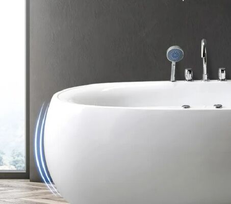 Space Saving Oval Freestanding Tub Contemporary Soaking Tub Simple Design