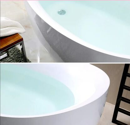 Sleek Design Concealed Bathtub Round Jacuzzi Tub Acrylic For Body Rejuvenating