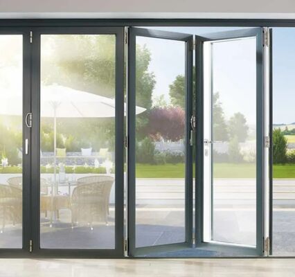 Sound Insulation Modern Aluminum Window Double Glazed Sliding Window  Wind Resistance