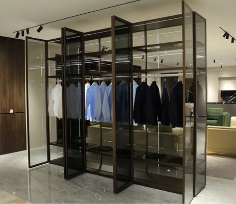 Easy To Clean Glass Bedroom Wardrobes Modern Wardrobe Closet Exquisite Design