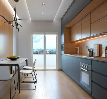 Deluxe Design Modern Wood Kitchen Cabinets Custom Crafted Home Furniture