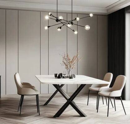 Sleek And Functional Home Living Room Furniture Dining Room Table Set