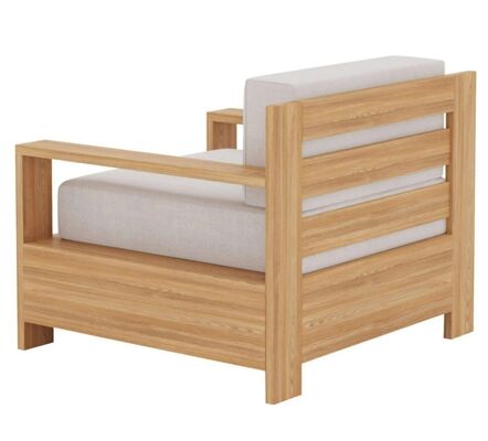 Comfortable Wood Patio Furniture Set Wood Outdoor Sectional Weather Resistance