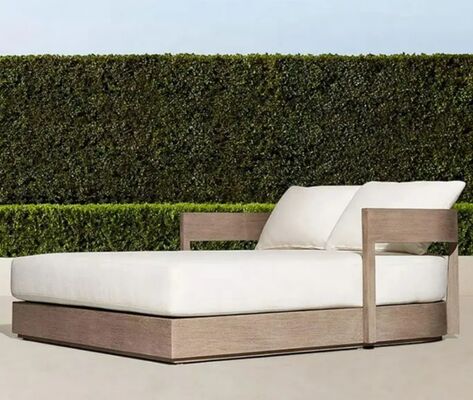 Low Maintenance Modern Outdoor Furniture Easily Transported Wood Patio Daybed