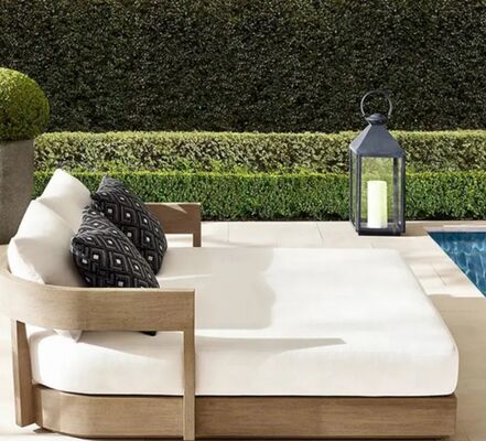 Low Maintenance Modern Outdoor Furniture Easily Transported Wood Patio Daybed