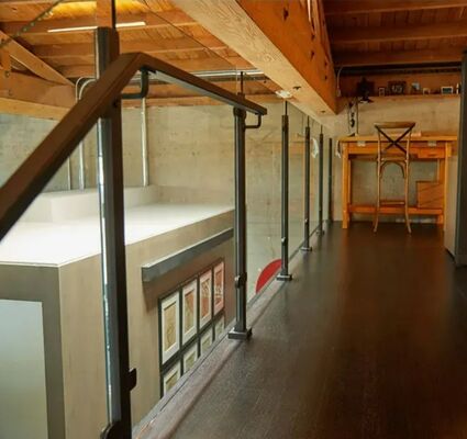 Secure Clear And Modern Glass And Stainless Steel Railing For Indoors And Outdoors