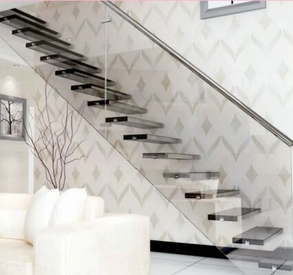 Secure Clear And Modern Glass And Stainless Steel Railing For Indoors And Outdoors