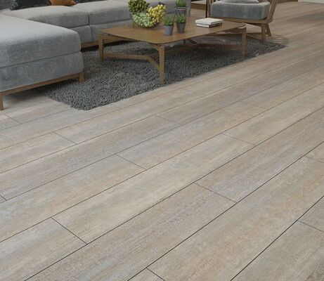 Waterproof SPC Floor Tiles 800x150mm Interlocking for Indoor Outdoor