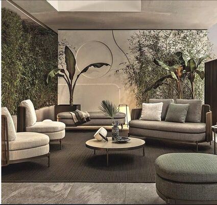 Garden Grey Aluminum Balcony Set Deck Furnishings with Glass Tabletop