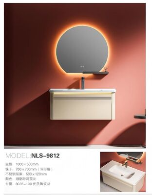 Modern Double Bowl Bathroom Sink with 304 Stainless Steel Bracket