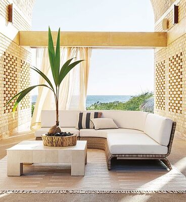 Modern Outdoor Furniture Set UV Resistant PE Rattan Low Maintenance