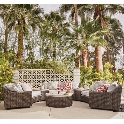 Modern Outdoor Furniture Set - UV-Resistant Aluminum & PE Rattan