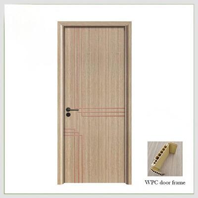 Waterproof WPC Interior Door 45mm Thickness Fire Retardant CE Certified