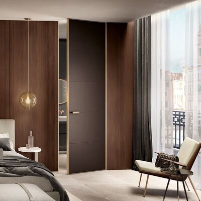 Waterproof WPC Interior Door 45mm Thickness Fire Retardant CE Certified