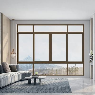 Traditional Design Modern Aluminum Window with Push Opening Pattern and Roller Blind for 15 Years Durability
